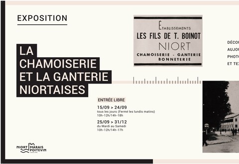 Illustration Exposition "La chamoiserie et la ganterie niortaises" à Port Boinot à Niort - 